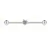 Novos Brincos de Tarraxa de Furo Único em Aço Inoxidável Transfronteiriços com Design de Piercing, Estilo Europeu e Americano de Alta Qualidade, Brincos Minimalistas com um Furo, Ponte de Orelha de Ponta Dupla