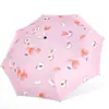 Paraguas Plegable de Frutas Lluvia Negro Protección Solar Protección UV Paraguas de Sol Paraguas de Doble Uso Paraguas de Sol para Mujer