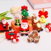 Llavero de Papá Noel de dibujos animados, accesorios de bricolaje, hecho a mano, crema, pegamento, joyería, diseño de escena de muñeca, regalo