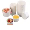 Mini Vasos de Papel para Salsa Blanca Vasos de Papel oz para Degustación Desechables Pequeños 4oz Tazones de Papel para Helado