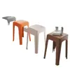 Banqueta de Plástico para Uso Doméstico, Grossa e Resistente, Adequada para Adultos, Macia e Acolchoada para Refeições, Design Simples Antiderrapante, Banqueta Alta Empilhável para Mesa de Jantar