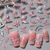Pegatinas para uñas de mariposa Aurora en relieve de celebridad popular en línea 2024 Nuevo color mágico de luz de concha joyería para uñas de deseo puro