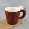 Taza de Café Cerámica Vertical Rayada Creativa Transfronteriza, Taza Simple para el Hogar, Taza para Beber, Taza para el Té de la Tarde, Taza para el Desayuno