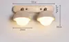 Luz de espelho LED frontal para lavatório de banheiro, penteadeira minimalista retrô japonesa, lavatório, luminária de parede rotativa para iluminação de quadros