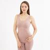 Conjunto de Roupas de Outono para Mulheres: Colete de Veludo de Coelho e Seda Quente, Calça de Cintura Alta Engrossada, Tamanhos Grandes, Roupa Íntima de Outono, Colete Feminino