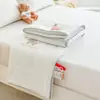 Colcha de Verano Waffle Lavable, Color Sólido Simple, Amigable con la Piel, Colcha de Aire Acondicionado Ajustada, Colcha de Verano Doble Fina para Dormitorio de Estudiantes