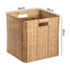 Cestas de Almacenamiento Tejidas al por Mayor para Uso Doméstico, Cestas Organizadoras para Gabinetes y Mesas de Centro, Cajas de Almacenamiento para Ropa y Snacks, Cestas de Mimbre Sintético, Estilo Europeo