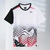 Uniforme Curto de Badminton Yy de Secagem Rápida para Homens e Mulheres, Roupa Esportiva de Competição, Top Camiseta, Uniforme de Equipe para Treinamento, Compra em Grupo com Impressão