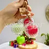 Pendente Criativo de Maçã Artificial Presente de Natal Fruta da Paz Chaveiro Pendurador de Bolsa Maçã Vermelha Decoração de Pendurar no Carro