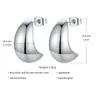 Aretes de acero inoxidable diseño de moda aretes de luna moda Europa y América Amazon explosiones de comercio exterior fábrica mayoreo