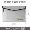 Documento de Información del Hogar Bolsa de Almacenamiento Ignífuga Bolsa para Archivo Impermeable y a Prueba de Humedad Bolsa para Documentos Pasaporte Sellada Bolsa Ignífuga para Efectivo