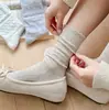 Nuevos Populares Calcetines Holgados Estilo Ballet Color Sólido con Patrón de Diamantes para Mujer, Calcetines Finos Transpirables Sin Costuras a Media Pantorrilla en Múltiples Colores 2026