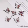 Serie Roja y Negra Guirnalda de Mariposa Rosa Colgante de Aleación Pulsera DIY Hecha a Mano Collar Colgante de Pulsera Accesorios de Joyería