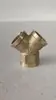 Conector en T para tubería de agua, tipo rosca interior y rosca exterior, unión para calentador de agua, uno a dos, 1/2 pulgada, engrosado, accesorios de cobre macizo, otros