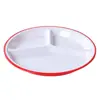 Prato de fast food, prato dividido, louça de melamina específica para buffet, plástico imitação de porcelana com três compartimentos, para refeitórios escolares, fábricas, uso comercial