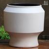 Vaso Grande de Terracota Feito à Mão, Vaso de Cerâmica Rústica de Grande Diâmetro para Suculentas e Flores, Vaso de Cerâmica para Plantas Suculentas com Formato de Tronco Velho