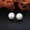 Brincos de Prata S925 com Pérolas Naturais de Água Doce para Mulheres, Estilo Francês, Elegantes, Simples, Estilosos, Modernos, Versáteis para Roupas de Trabalho