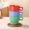 Canecas Empilháveis Famosas na Internet Personalizadas Cerâmica Fosca para Café com Padrão de Logo Copos de Lembrança Presente Transfronteiriço