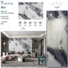 Pared de Fondo de TV de Piedra Sinterizada 1200x2700 Encimera de Piedra Sinterizada Baldosa de Mármol Blanco Veta Continua Piedra Sinterizada al por Mayor