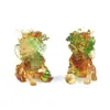 Yuanbao Qilin - Modelo un Adorno Tradicional Esmaltado Adorno de Qilin Propicio Estilo Chino Artesanía Esmaltada Decoración