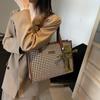 Bolsa de Lona para Mujer, Gran Capacidad, Nuevo Estilo Otoño 2026, Bolso de Hombro Versátil, Tote Bag Casual para Clase y Viaje al Trabajo
