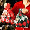 Bolsa de Punto Navideña Bolsa de Punto de Otoño e Invierno Bolsa de Festival para Mujer Versátil Bolso Tote Casual Portátil de Mano