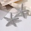 Collar y pendientes con colgante de estrella de mar, estilo europeo y americano, con personalidad transfronteriza, ideal para fiestas, vacaciones, playa y joyería.