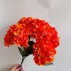 Simulación de corbata de cinco cabezas con flor de hortensia Arreglo floral DIY Flor de hortensia para auditorio de bodas Fila de flores para camino Arco de entrada Decoración