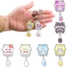 Venta Caliente Transfronteriza Llavero Colgante de Gato Lindo Acrílico Oscilante Patrón de Dibujos Animados Colgante Creativo para Descompresión