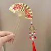 Horquilla de Borla Estilo Antiguo Xiuhe para Mujer Abanico Cheongsam Accesorios de Nicho de Gama Alta Horquilla de Boda para Novia Tocado Venta al por Mayor