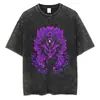 Camiseta Lavable con Estampado de Anime Hip-Hop Streetwear Japonés Naruto Harajuku Camiseta de Algodón Unisex Verano Manga Corta