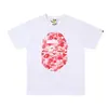 Camisetas de Marca de Moda Transfronteriza para Parejas para Hombres y Mujeres, Camiseta de Manga Corta con Cuello Redondo y Letras Digitales para Hombre, Cabeza de Mono Bape, Camiseta de Manga Corta para Mujer de Comercio Exterior