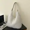 Bolsa fofa para mulheres, nova moda 2026, estilo ombro único, transversal e tote, fofa e quentinha