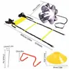 Set de Escalera de Agilidad Ajustable para Entrenamiento de Fútbol, Vallas de Entrenamiento de Fútbol, Discos Marcadores, Paracaídas de Resistencia