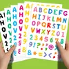 6 Folhas/Pacote Compra Direta Transfronteiriça Inglês Colorido Número Símbolo de Pontuação Adesivos Planos Adesivos Divertidos de Aprendizagem para Crianças