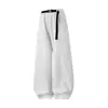 Pantalones de pierna ancha con cintura elástica, drapeados, de corte limpio, con hebilla, hasta el suelo, de alta costura para hombre Jian Heng