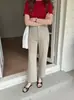Não importa como você combine, fica emagrecedor~ Adequado para todas as meninas! Jeans casual de cintura alta, modelador, com elasticidade em quatro direções e perna reta