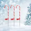 Luces de Jardín Transfronterizas Luces Solares LED para Exteriores Luces Decorativas de Papá Noel y Bastón de Caramelo Luces para Césped de Jardín