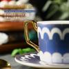 Taza de Agua de Lujo de Entrada Estilo Europeo Taza Caja de Regalo Pequeño Lujo Taza de Café de Cerámica y Platillo Exquisito Juego para el Té de la Tarde para el Hogar