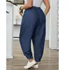 Calça pantalona azul Biaomai feminina, simples e estilosa, muito adequada para o uso diário