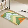 Tapetes de Flocagem Removíveis para Entradas, Tapetes para Sala de Estar, Tapetes ao Lado da Cama do Quarto, Tapetes para Quarto de Estudo Infantil, Capachos Absorventes Antiderrapantes para Entrada, Atacado