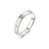 Rueda de la Fortuna Marcado de Tiempo Anillos de Pareja Plata de Ley S925 Diseño de Nicho de Gama Alta Joyería Versátil Anillos de Pareja Abiertos
