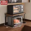 Rack de armazenamento de cozinha rack de armazenamento de bancada rack forno de camada dupla forno de micro-ondas prateleira de armazenamento de mesa rack de suprimentos domésticos