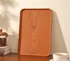 Bandeja de Servir con Textura de Madera, Bandeja Rectangular de Plástico para Té, Café, Pastel en Casa, Uso Comercial