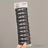 Presilha de Cabelo Minimalista Preta Fosca para Mulheres, Ferramenta para Arrumar o Cabelo na Parte de Trás da Cabeça, Presilha para Franja Lateral, Presilha Bb, Acessório de Cabelo, Grampo