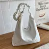 Bolso de hombro plisado con estampado de estrellas estilo coreano para mujer, bolso tote versátil casual de gran capacidad, bolso cruzado moderno y sencillo