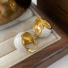 Pendientes de botón con forma de bola de esmalte esmaltado, estilo europeo y americano, ligeros, lujosos y atmosféricos, con un toque moderno y único, estilo retro de Hong Kong.