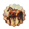 Posavasos y Manteles Individuales de Cerámica Estilo Étnico de Xinjiang con Estampado Dorado en Relieve, Tapetes Antideslizantes con Aislamiento Térmico, Regalos y Souvenirs de Viaje