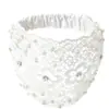 Diadema de punto calado de ala ancha nueva transfronteriza con cuentas TikTok Red popular cubierta de pelo blanca tocado para presionar el pelo pañuelo para la cabeza gorro de cabeza al por mayor