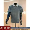 Camisa Polo de Manga Corta con Patrón Espiga para Hombre de Comercio Exterior Transfronterizo, Camiseta de Verano de Lujo a Cuadros con Cuello, Manga Media Retro Americana